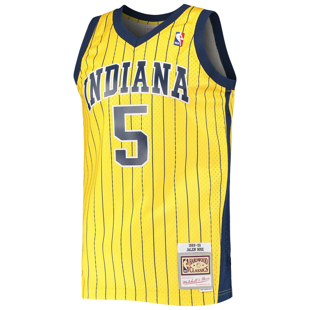 Men's Jalen Rose Indiana Pacers Mitchell & Ness 1999-00 Hardwood Classics Swingman Jersey - Gold