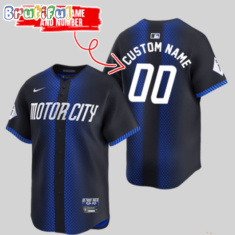 Detroit Tigers Navy 2024 City Connect Jersey Shirt