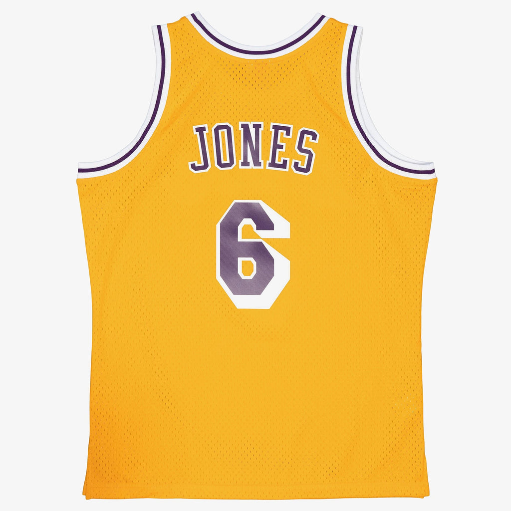 Eddie Jones Gold Los Angeles Lakers 1996-97 Hardwood Classics Jersey Stitched