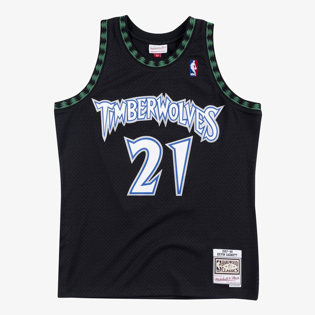 Kevin Garnett Minnesota Timberwolves 1997-98 Black Jersey Stitched