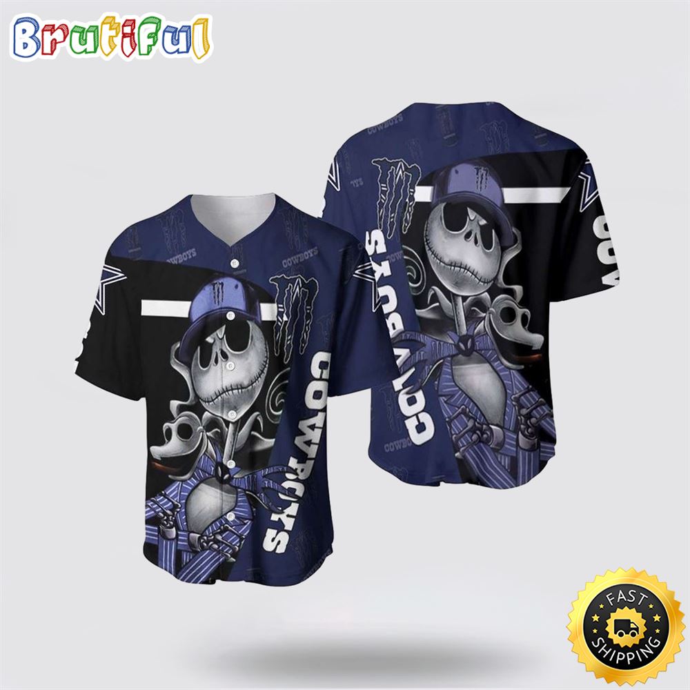 NFL Dallas Cowboys Baseball Jersey Jack Skellington Limited Edition Gift