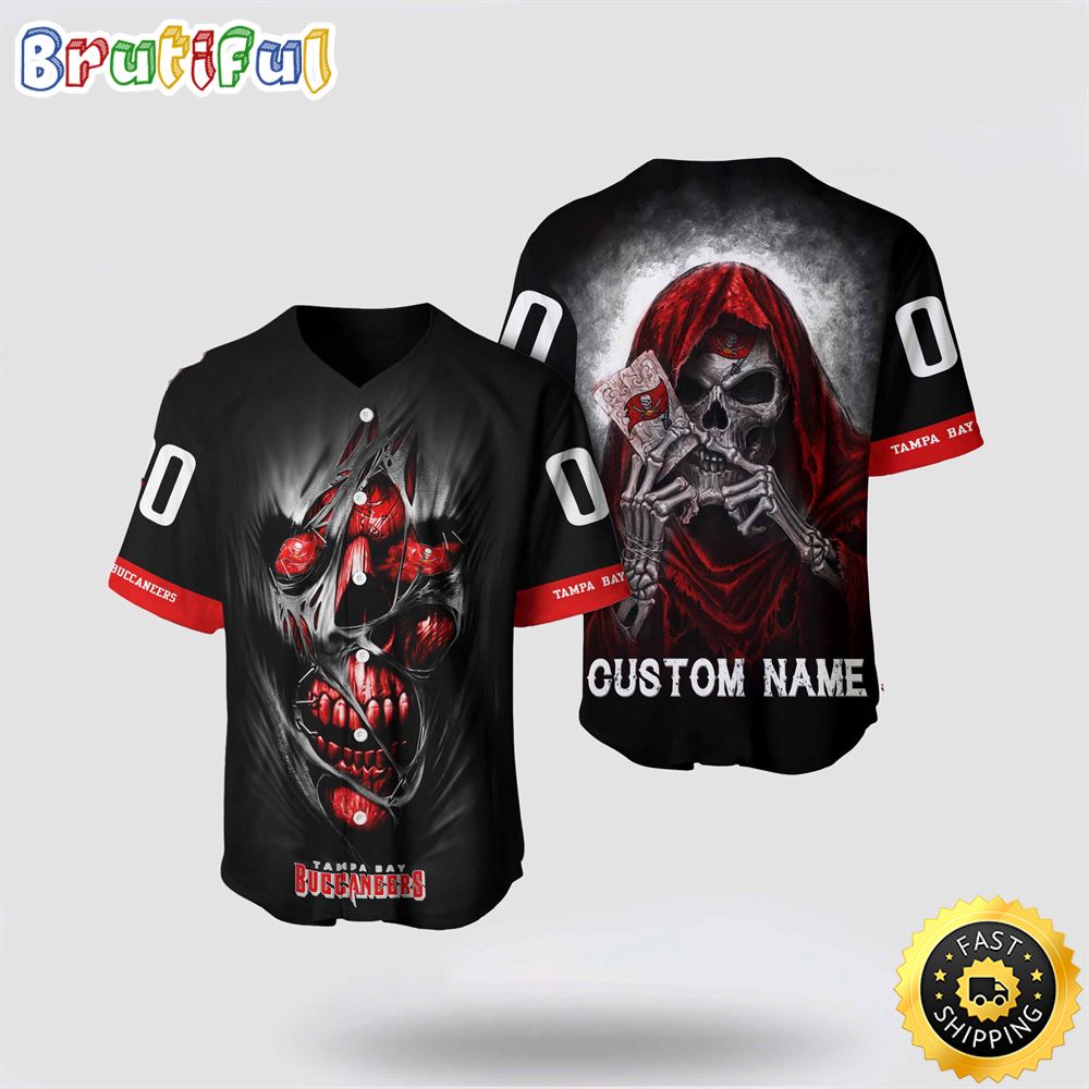 NFL Tampa Bay Buccaneers Baseball Jersey 3D Personalized Skull Stay Cozy And Stylish