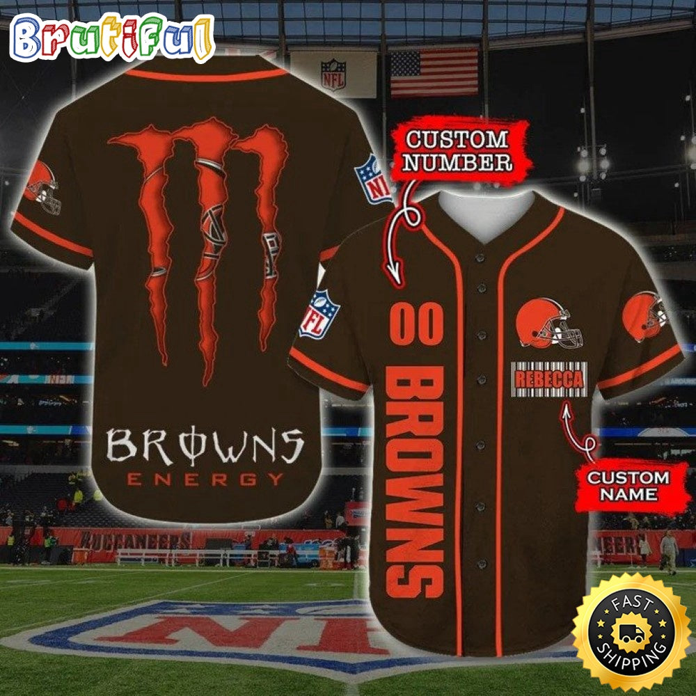 Personalized NFL Cleveland Browns Baseball Jersey Sportswear Tops