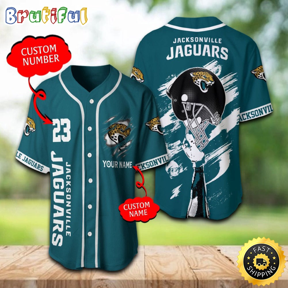 Personalized NFL Jacksonville Jaguars Baseball Jersey For Fans