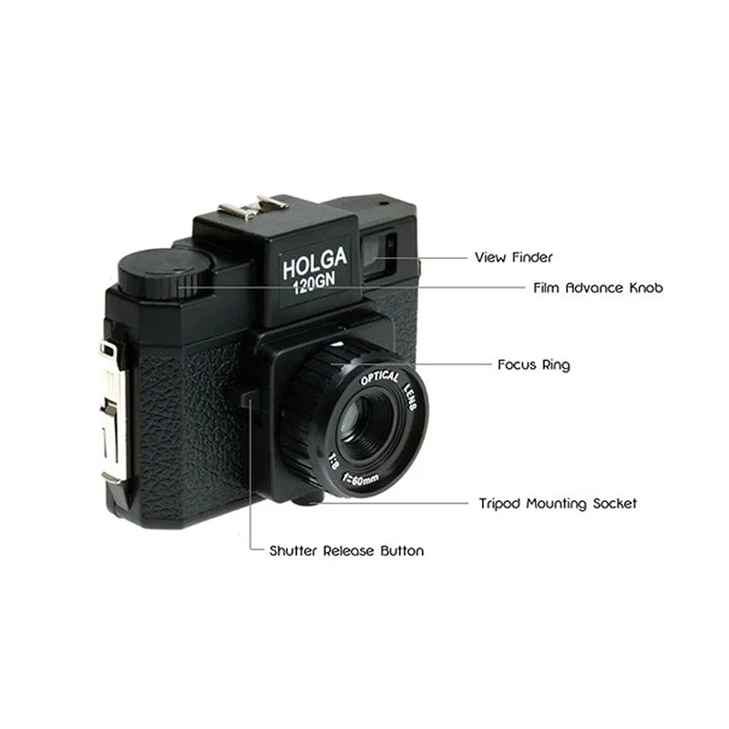 Classic Holga 120 Retro Film Camera Colorful 120N Medium Format Camera Lomography Lomo For Kodak Fujifilm Film Camera
