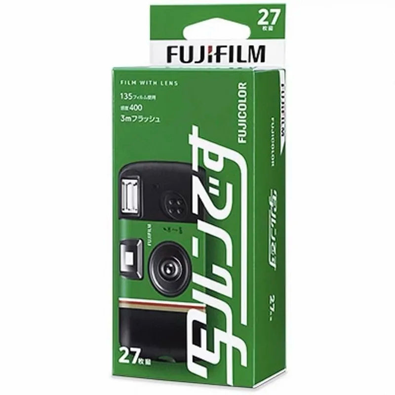 Fujifilm Single Use Disposable Film Camera Fujifilm Quick Snap/Fujifilm Quick Fun/Fujifilm ACE 400 with Flash 27 Photo Exposures