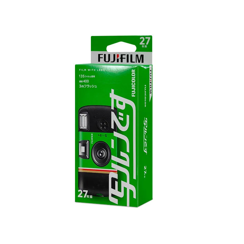 Fujifilm Single Use Disposable Film Camera Fujifilm Quick Snap/Fujifilm Quick Fun/Fujifilm ACE 400 with Flash 27 Photo Exposures