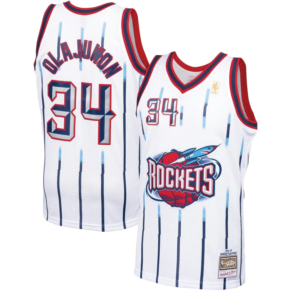 Hakeem Olajuwon Houston Rockets 1996/97 Hardwood Classics Jersey - White