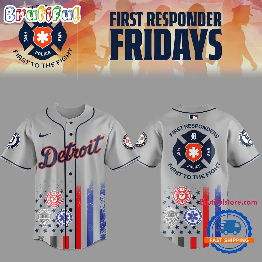 Detroit Tigers First Responders Fridays Limited Baseball Jersey