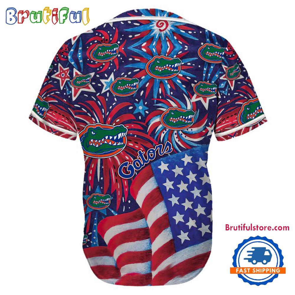 Florida Gators USA Flag Independence Day Baseball Jersey, Sport Team 4th of July Jersey