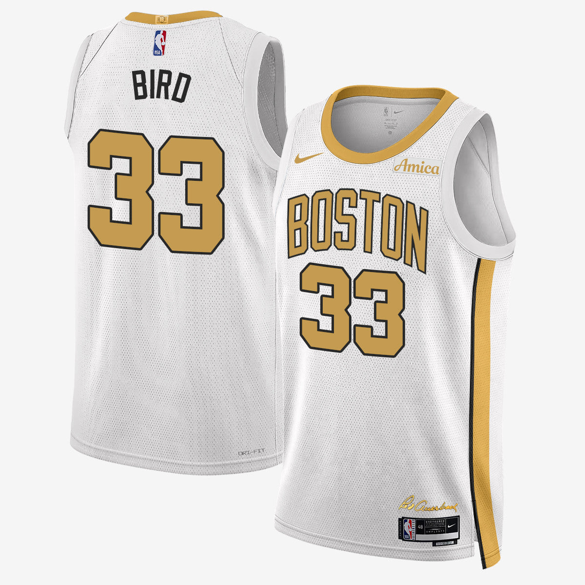 Boston Celtics New Gold City Edition Uniform - All Stitched