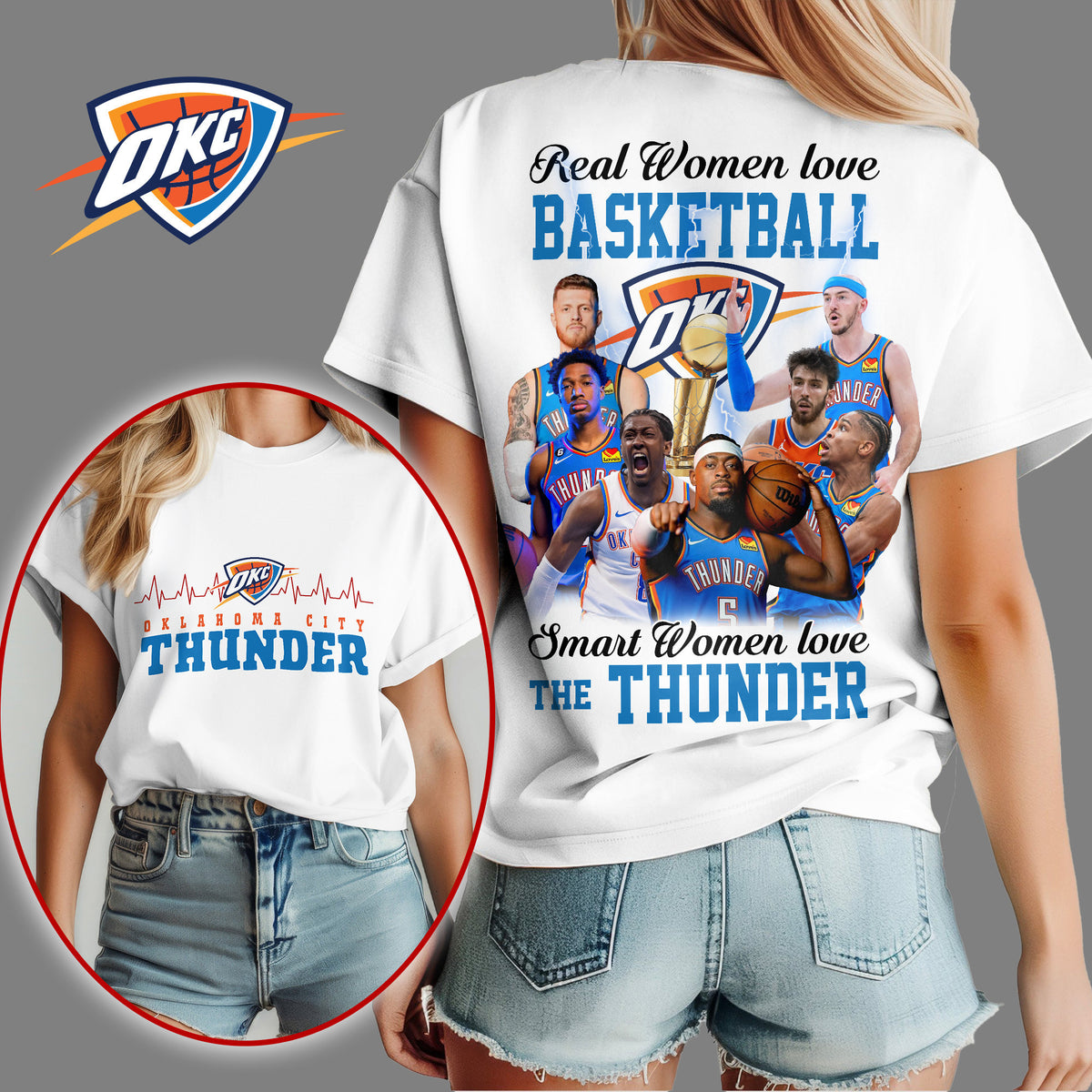 Oklahoma City Thunder | Premium 2025 NBA Champions 3D Women's Shirt NY