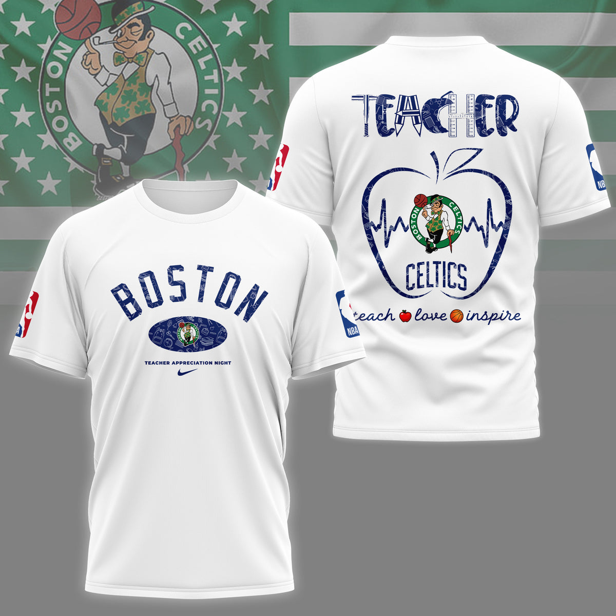 Boston Celtics | Premium NBA Teacher Appreciation Day 3D Shirt NY