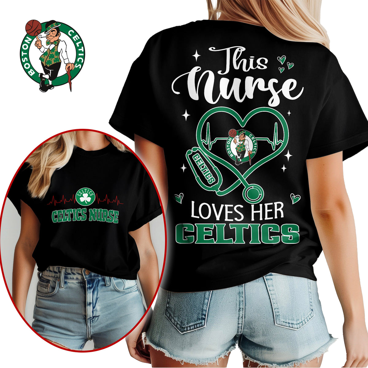 Boston Celtics | Premium NBA Nurse Appreciation Month Women's Shirt NY