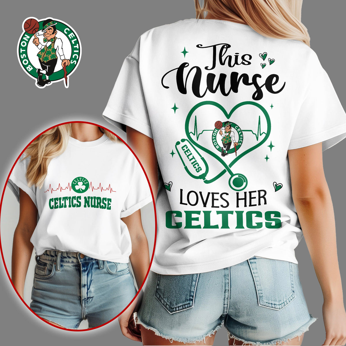 Boston Celtics | Premium NBA Nurse Appreciation Month Women's Shirt NY