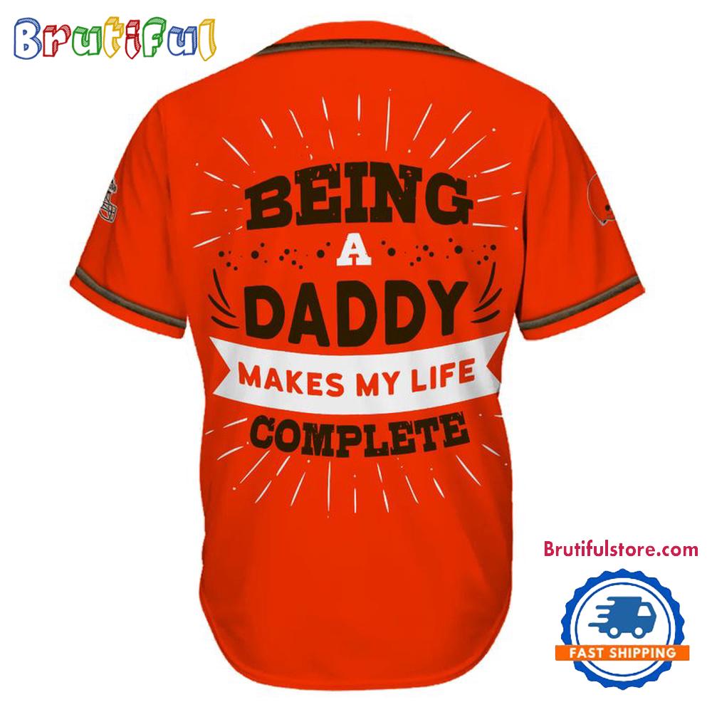 NFL Cleveland Browns Football Being A Daddy Father's Day Baseball Jersey