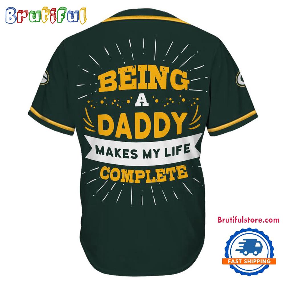 NFL Green Bay Packers Football Being A Daddy Father's Day Baseball Jersey