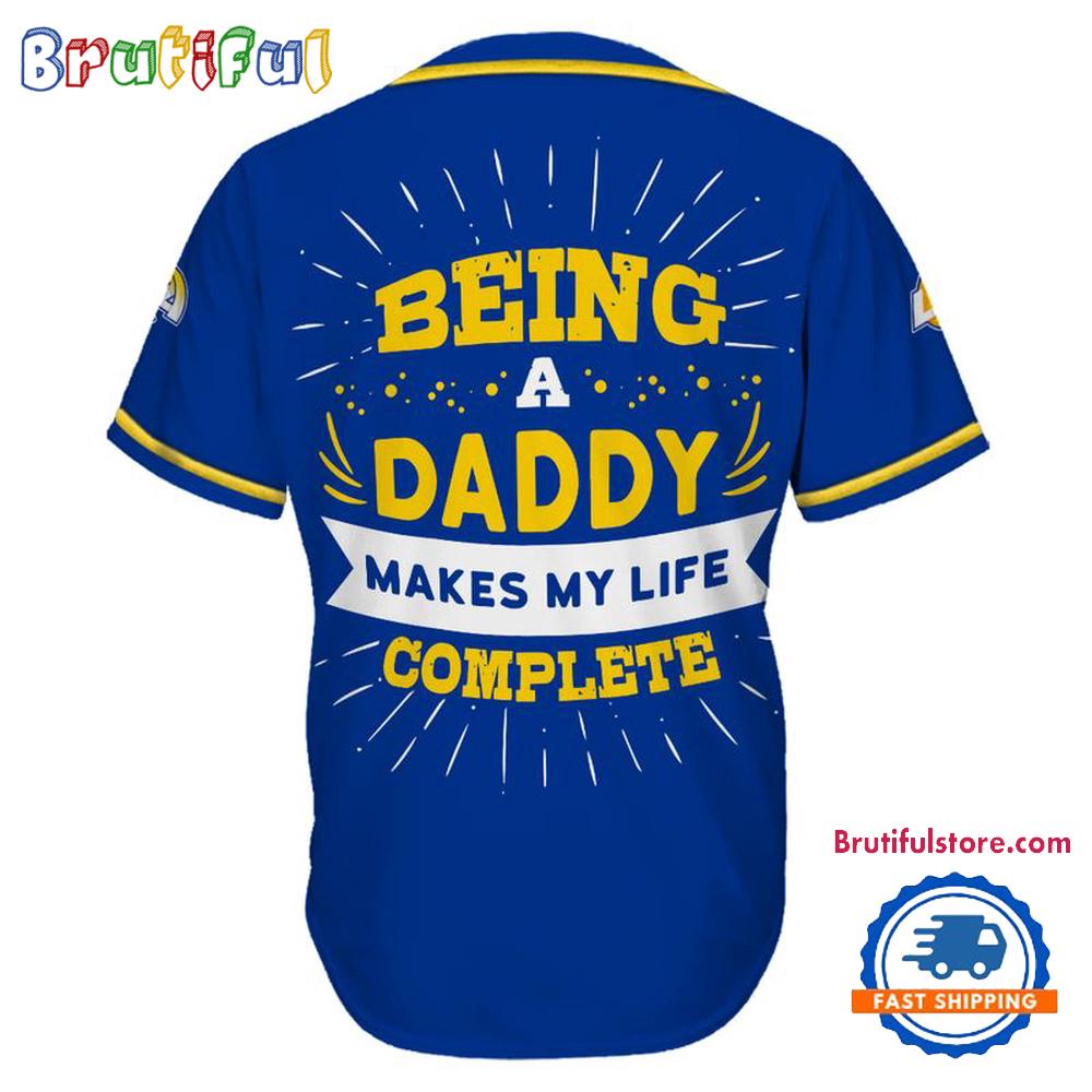 NFL Los Angeles Rams Football Being A Daddy Father's Day Baseball Jersey