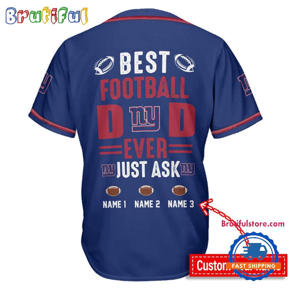 NFL New York Giants Best Dad Ever Baseball Jersey