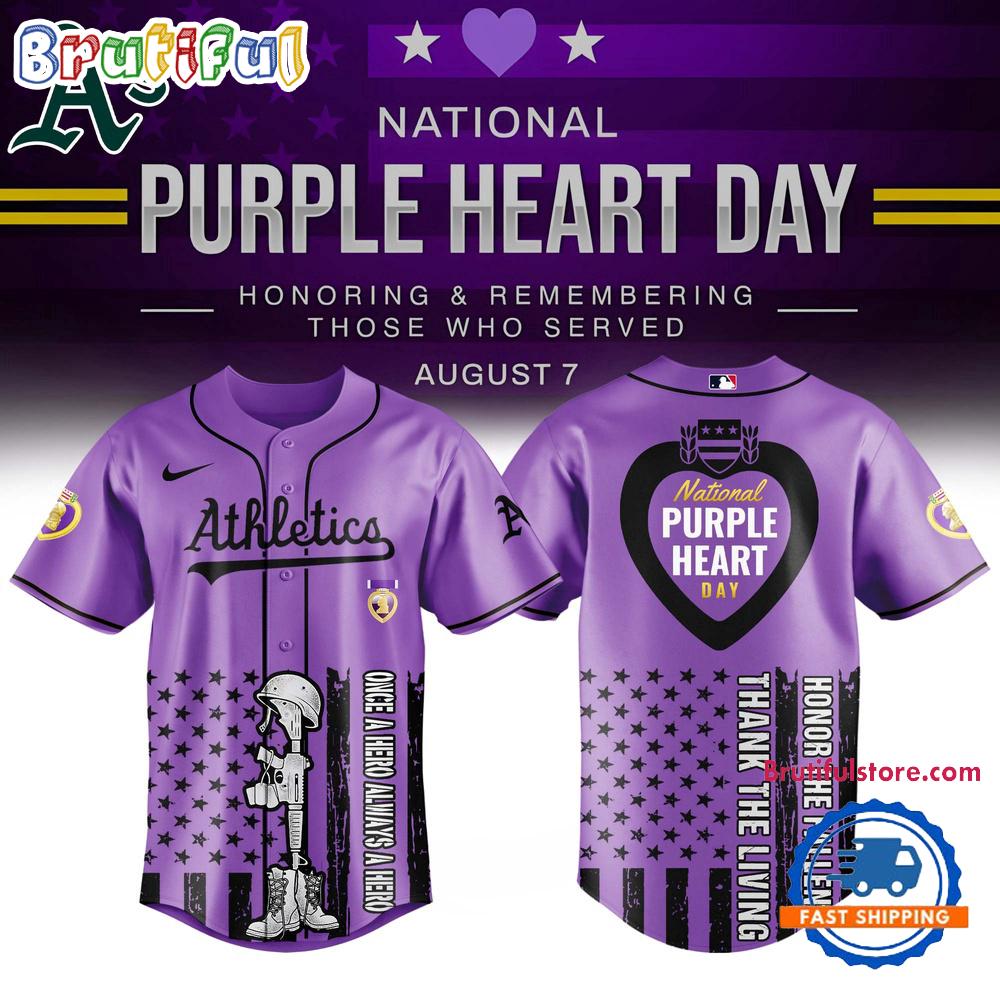 Oakland Athletics Purple Heart Day Baseball Jersey