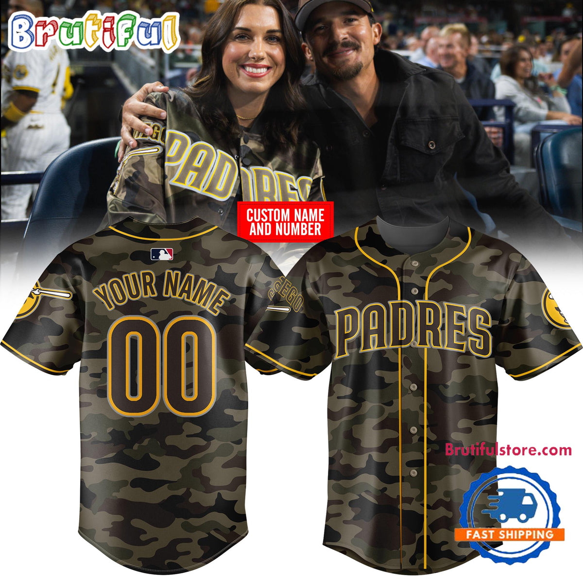 San Diego Padres Camo 2024 Custom Jersey Shirt
