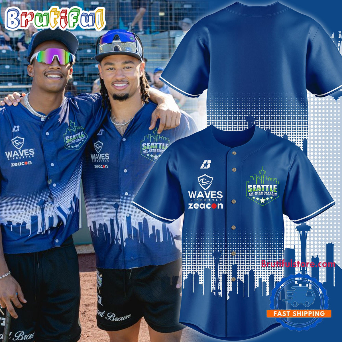 Seattle Seahawks All Star Classic Baseball Jersey