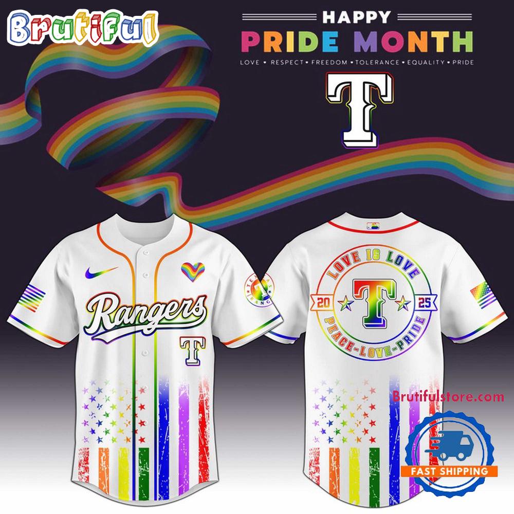 Texas Rangers 2025 Happy Pride Month Limited Edition Baseball Jersey