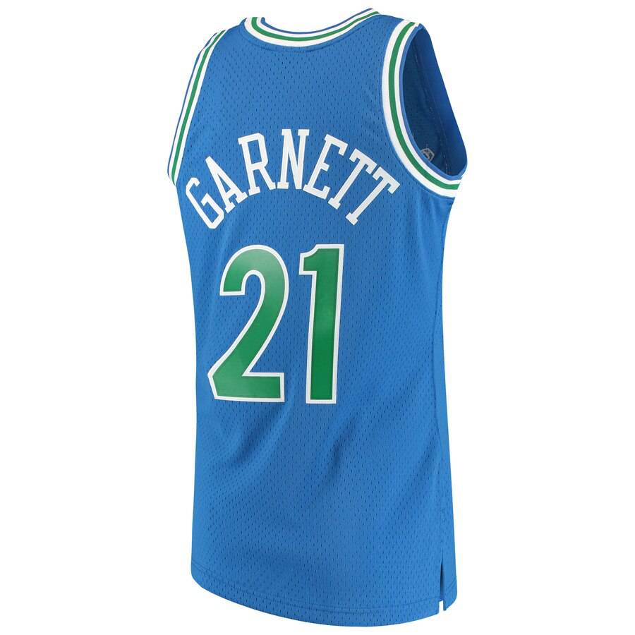 Mens Minnesota Timberwolves Kevin Garnett Mitchell & Ness Blue 1995-96 Hardwood Classics Swingman Jersey