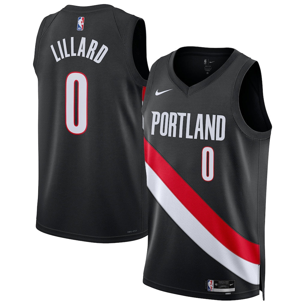 Damian Lillard Portland Trail Blazers Unisex Swingman Player Jersey - Icon Edition - Black
